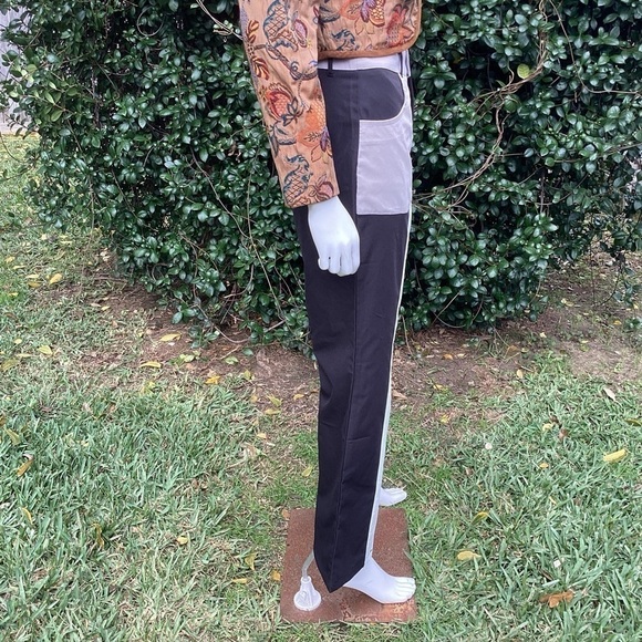 NewLook Patch Work Multicolor High Rise Wide Leg Trousers/Balloon Leg - Picture 3 of 10